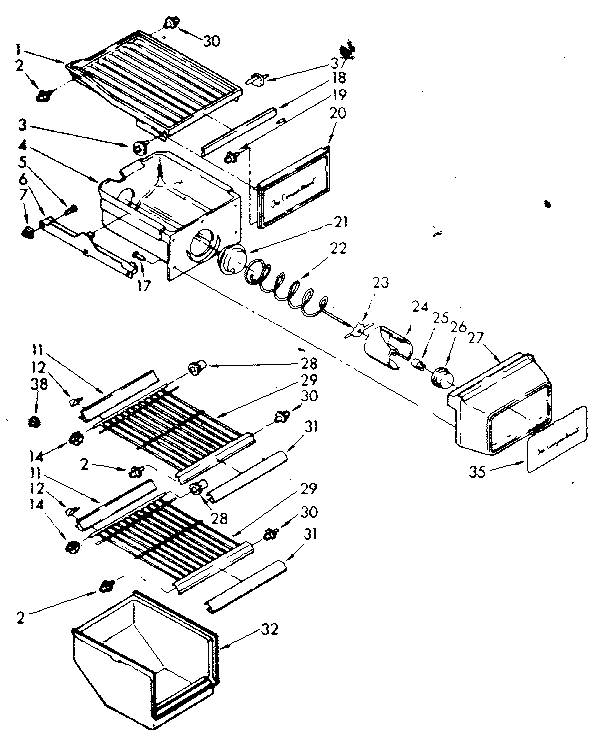 Freezer interior parts