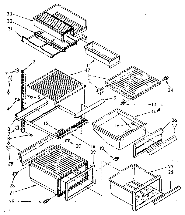 Refrigerator interior parts