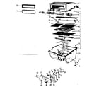 Kenmore 2581095180 grill, burner section, ground post & patio base diagram
