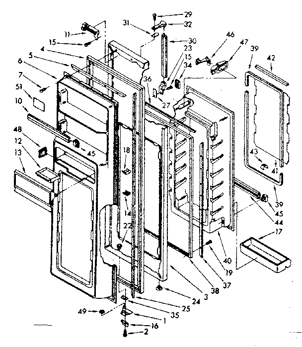Refrigerator door parts