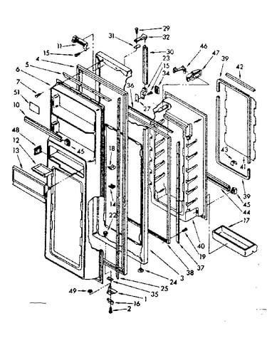 Refrigerator door parts