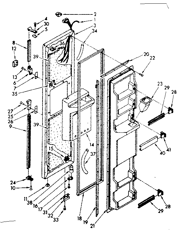 Freezer door parts