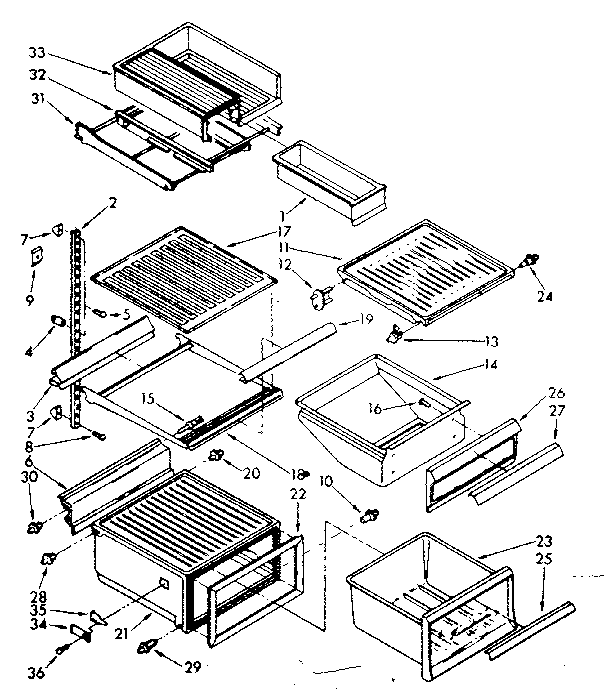 Refrigerator interior parts