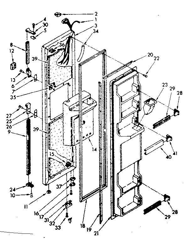 Freezer door parts