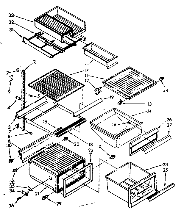 Refrigerator interior parts