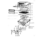 Kenmore 2581065080 grill and burner section diagram