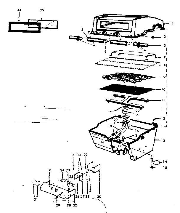 GRILL AND BURNER SECTION