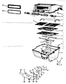 Grill, burner section, ground post & patio base