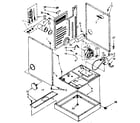 Kenmore 11086379320 cabinet and motor parts diagram