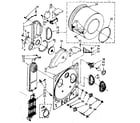 Kenmore 11086379620 bulkhead, drum and heater box parts diagram