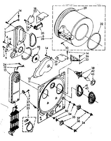 Bulkhead, drum and heater box parts