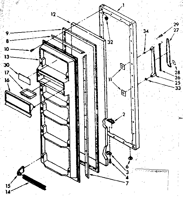 Refrigerator door parts