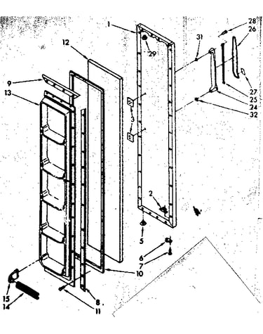 Freezer door parts