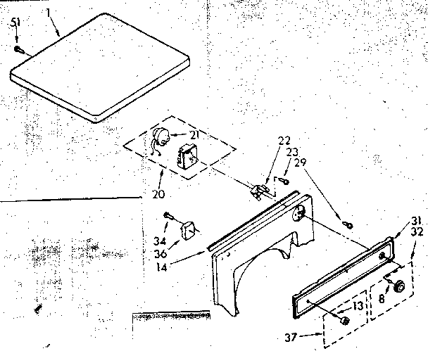 Top and control parts