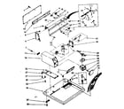 Kenmore 11077408160 top and console parts diagram