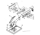 Kenmore 11086475630 top and console parts diagram
