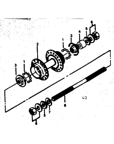 Rear small flange hub
