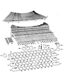 Type bar wire, bell crank, key (american spanish)