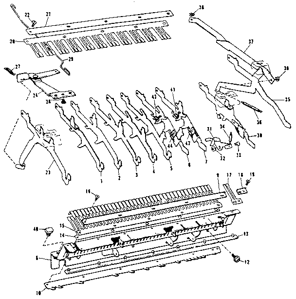 KEY LEVER, BACK SPACE, MARGIN RELEASE