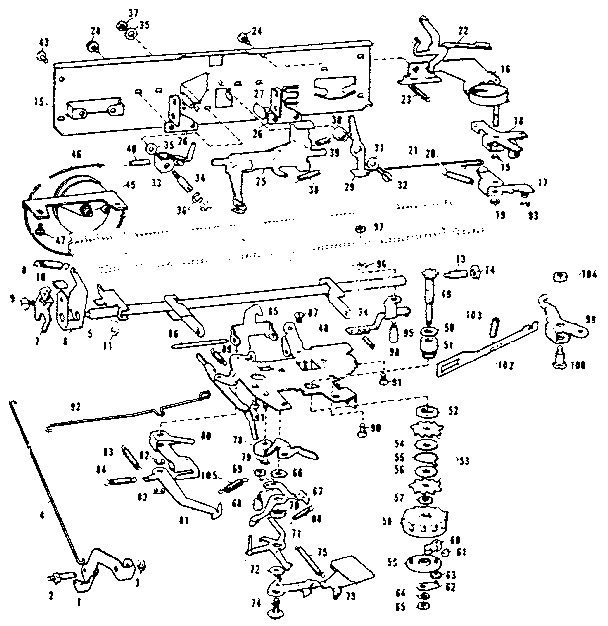 CARRIAGE RAIL, ESCAPEMENT