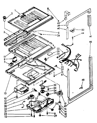 Compartment separator and control parts