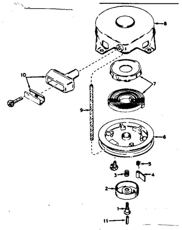 Rewind starter assembly no. 590420