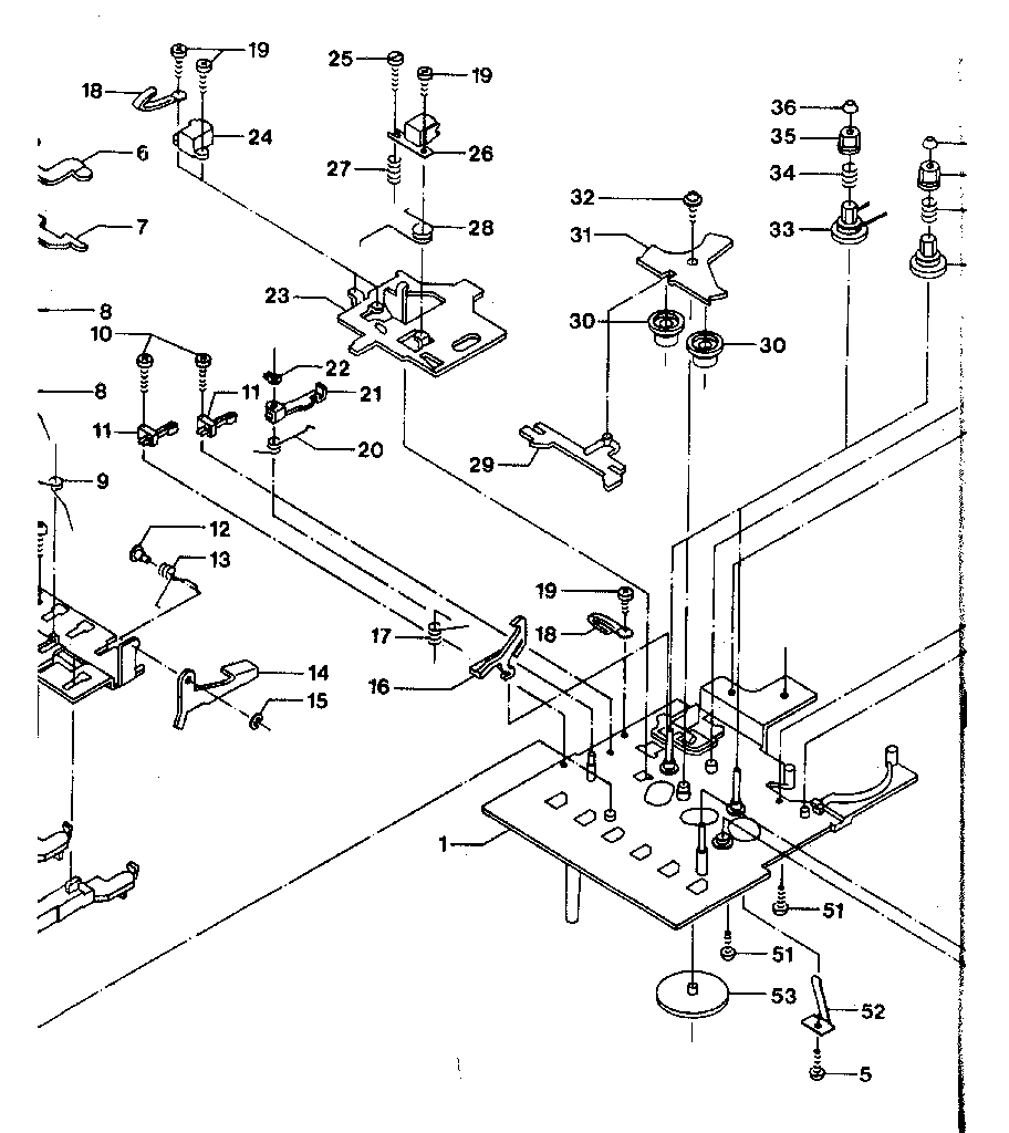 CASSETTE MECHANISM (TOP SECTION)