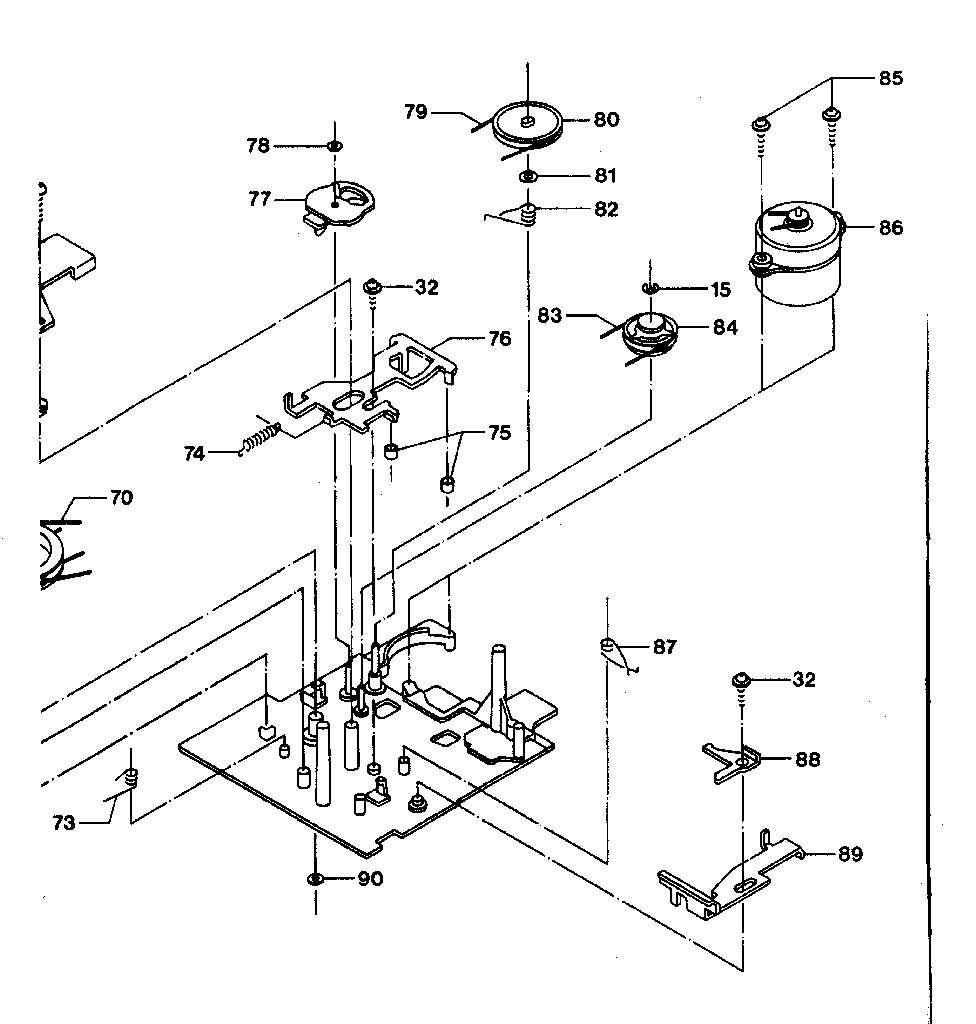 CASSETTE MECHANISM (BOTTOM SECTION)