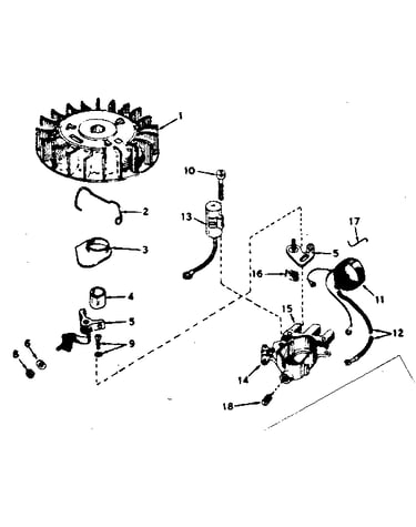 Magneto assembly no. 610832a