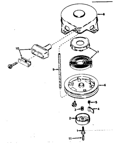 Rewind starter assembly no. 590420