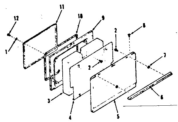 Oven door section