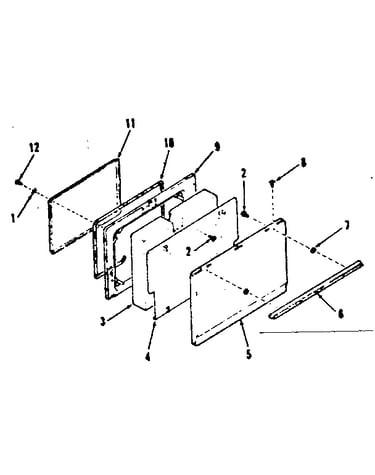 Oven door section