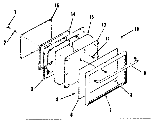 Oven door section