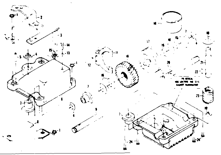 Gear case assembly part no. 85314