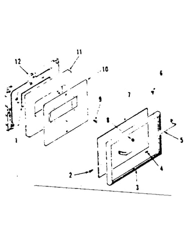 Oven door section