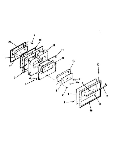 Oven door section
