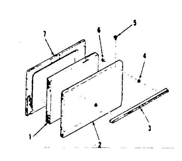 Oven door section