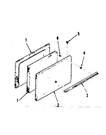 Oven door section