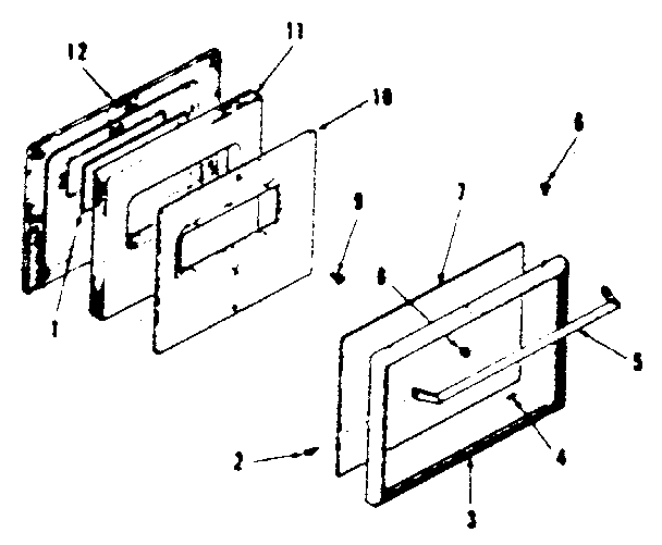 Oven door section