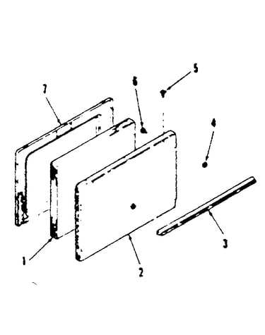 Oven door section