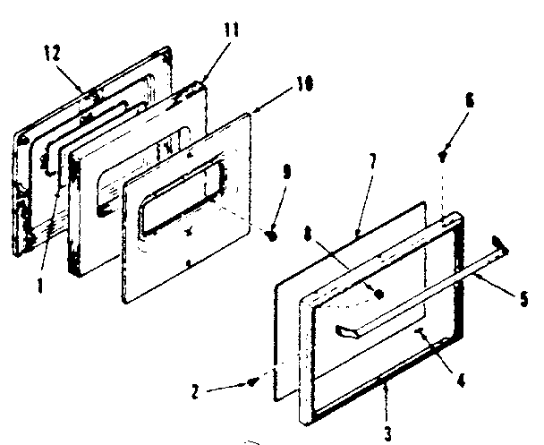 Oven door section