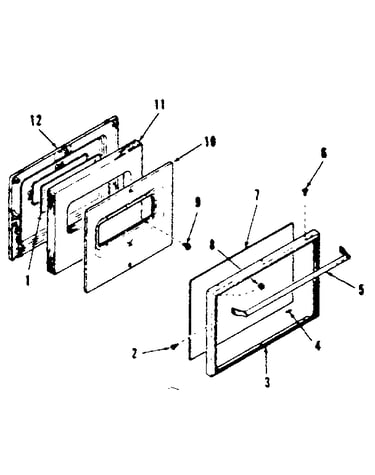 Oven door section
