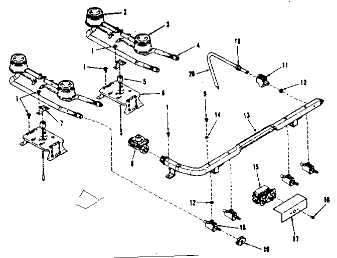 Top burner section