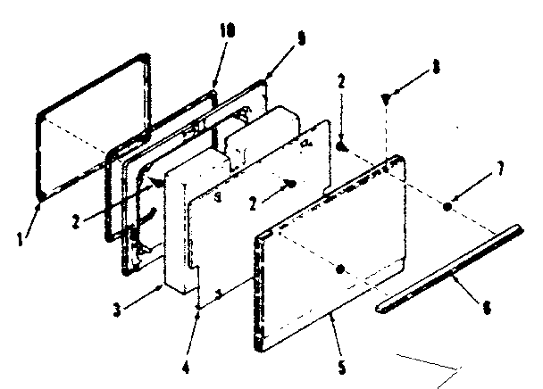 Oven door section