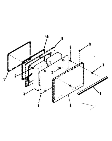 Oven door section