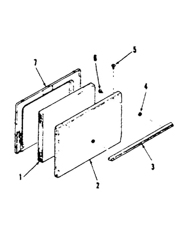 Oven door section