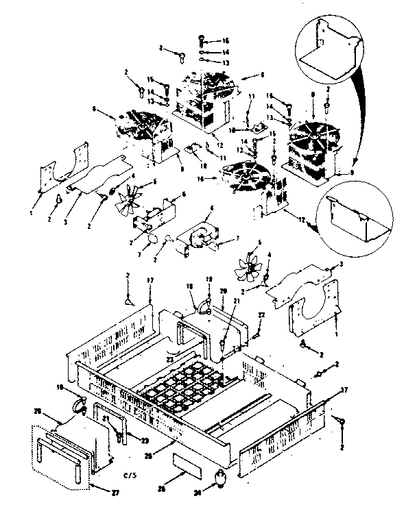 Frame and blower parts