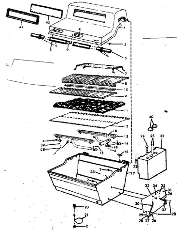Grill and burner section