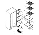 Kenmore 2538569160 shelves diagram