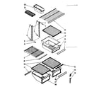 Kenmore 1068638513 shelf parts diagram